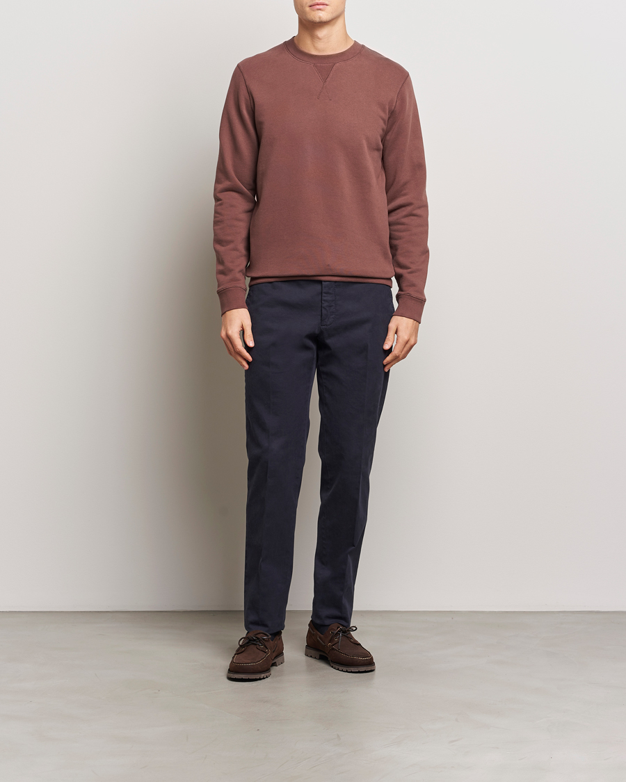 Herre | Trøjer | Sunspel | Loopback Sweatshirt Cocoa Brown