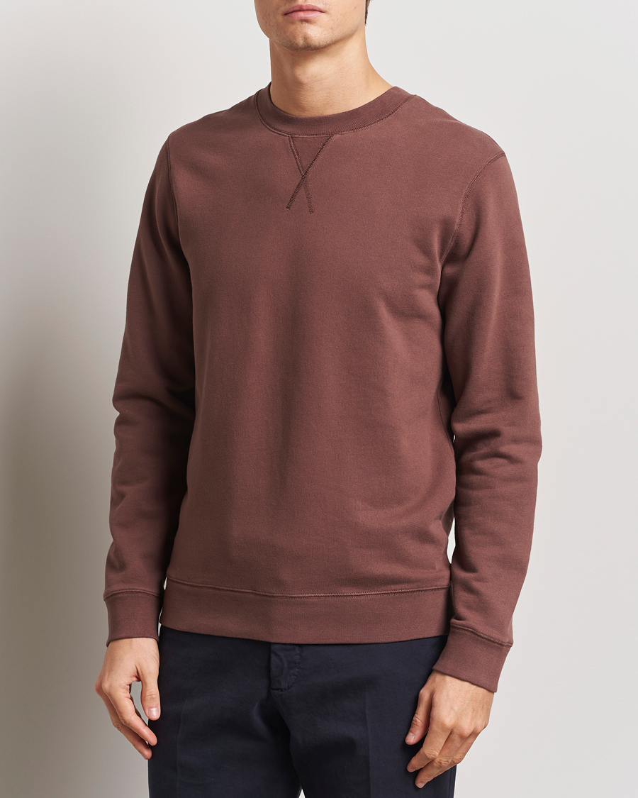 Herre | Trøjer | Sunspel | Loopback Sweatshirt Cocoa Brown