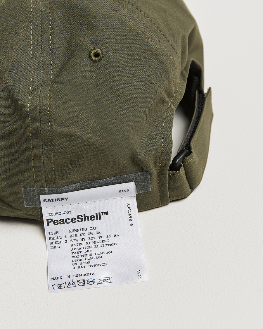 Herre | Satisfy PeaceShell Running Cap Olive | Satisfy | PeaceShell Running Cap Olive