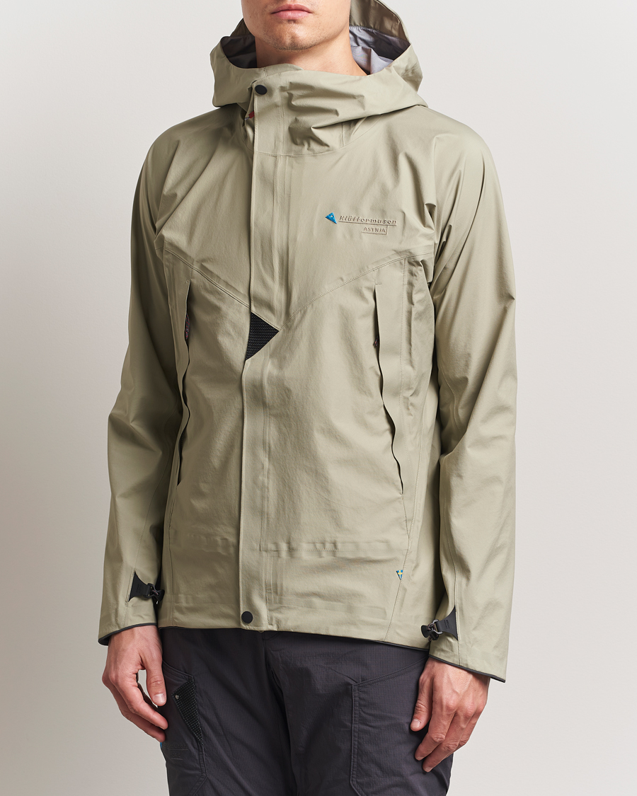 Herre | Jakker | Klättermusen | Asynja Lightweight Waterproof Jacket Silver Green