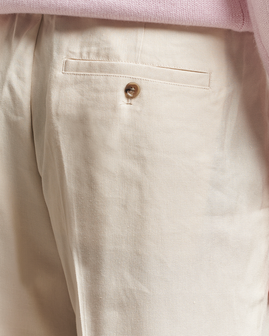 Herre | Bukser | NN07 | Kay Linen/Viscose Drawstring Trousers Ivory