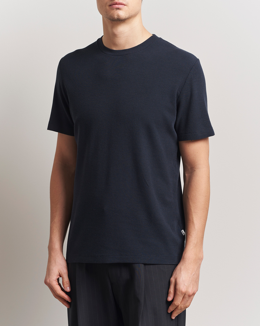 Herre | T-Shirts | NN07 | Clive Crew Neck T-Shirt Navy Blue