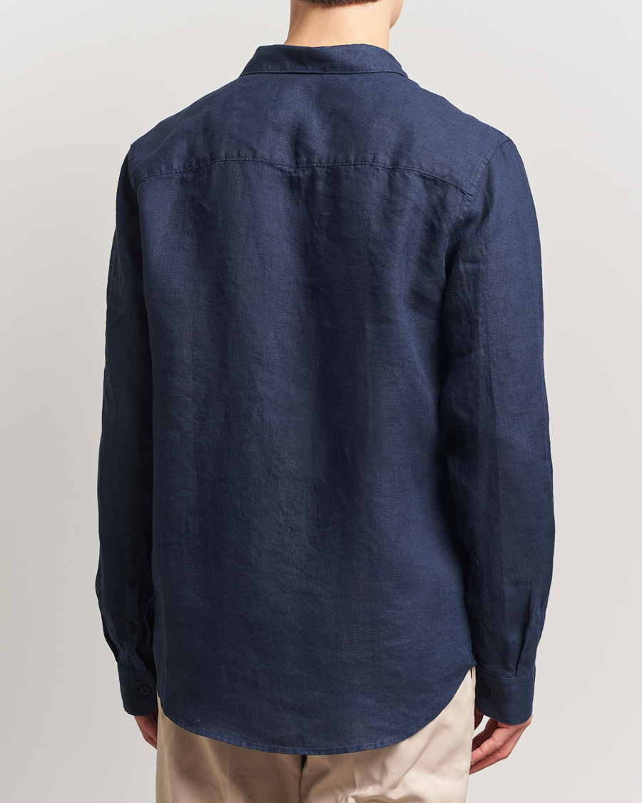 Herre | Skjorter | NN07 | Enzo Linen Shirt Navy Blue