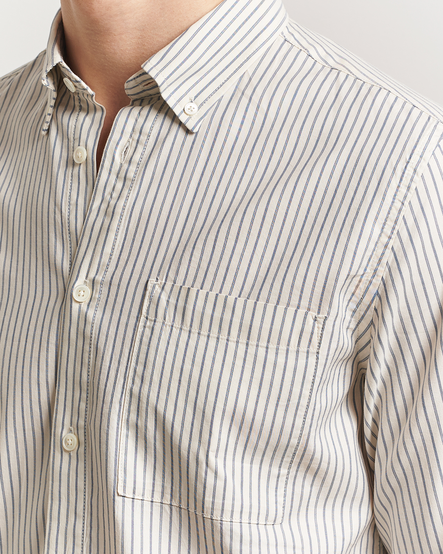 Herre | Skjorter | NN07 | Arne Tencel Shirt Sea Stripe