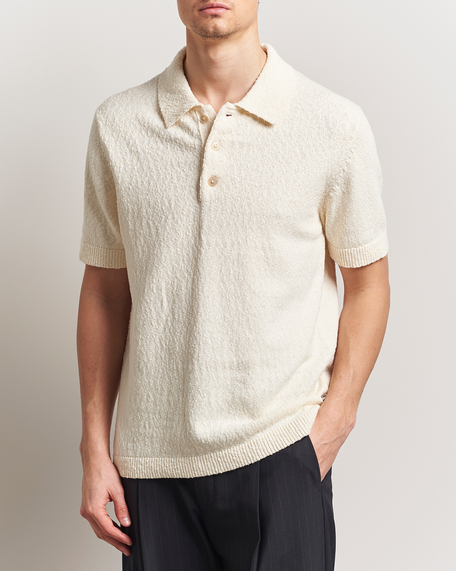 Herre | Polotrøjer | NN07 | Randy Knitted Polo Ecru