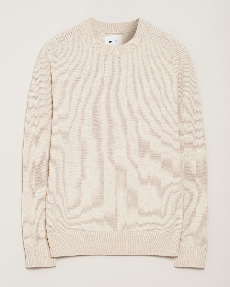 Herre | Trøjer | NN07 | Kevin Cotton Knitted Sweater Ivory