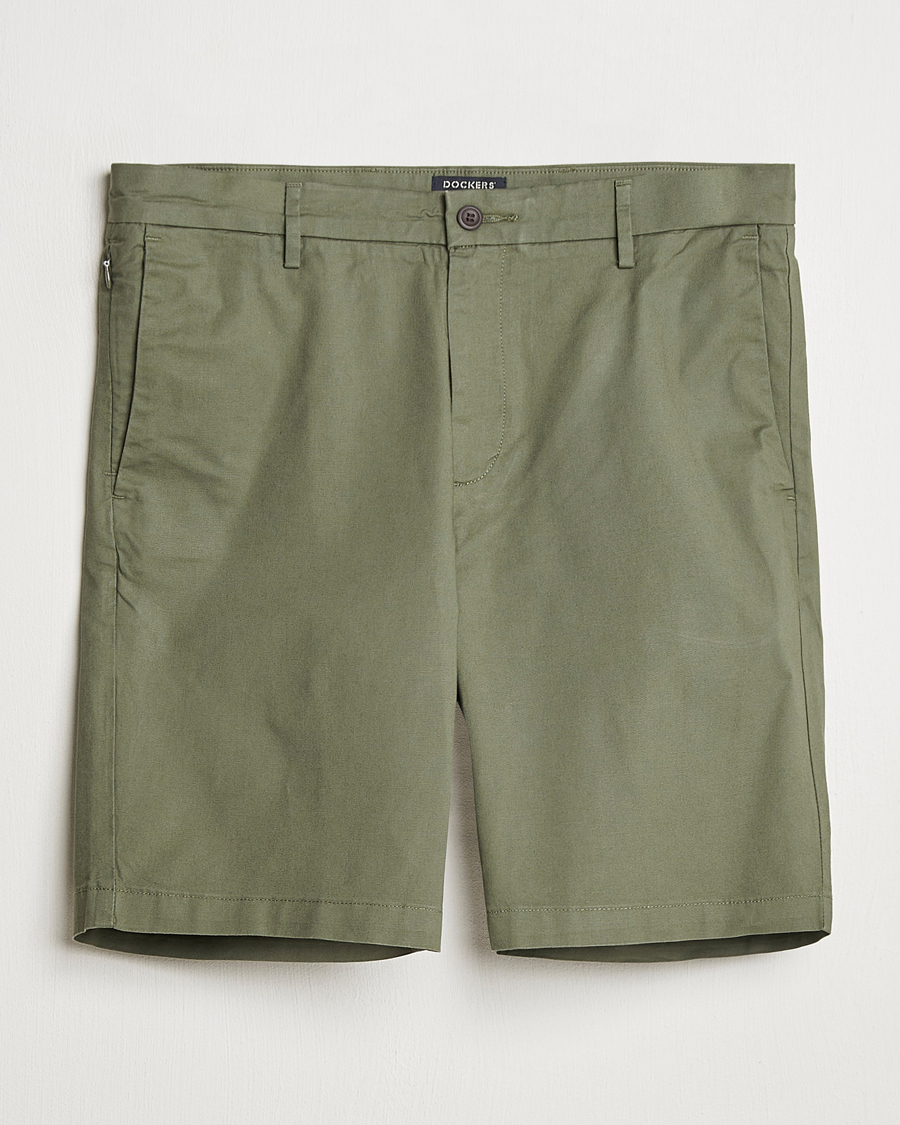 Herre | Shorts | Dockers | Slim Cotton/Linen Shorts Teal Leaf