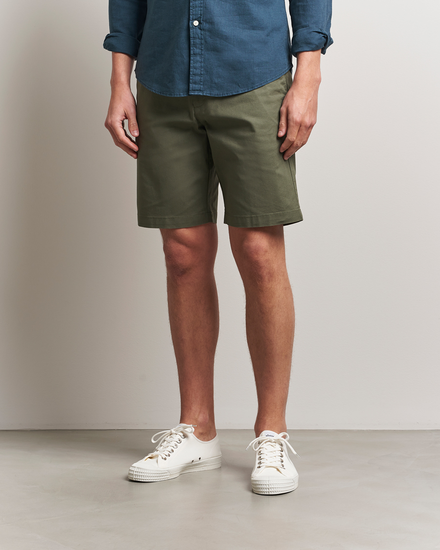 Herre | Shorts | Dockers | Slim Cotton/Linen Shorts Teal Leaf