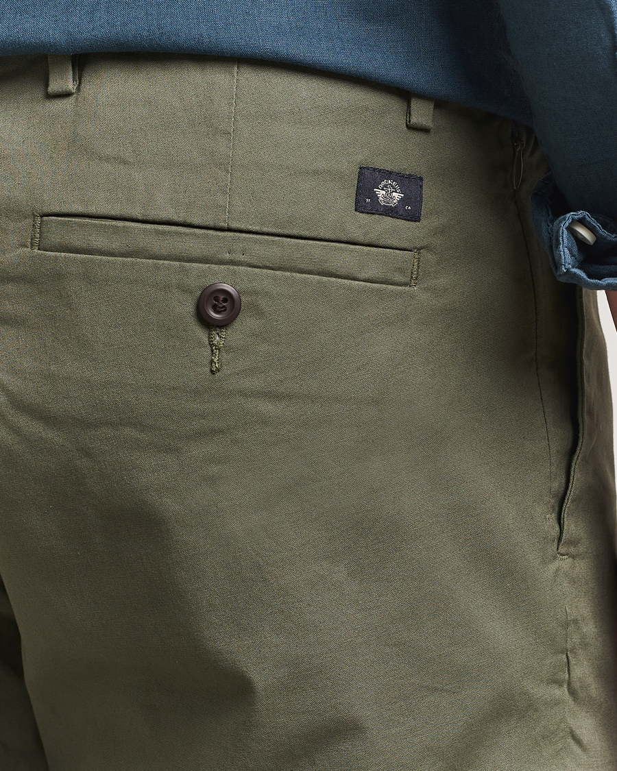 Herre | Shorts | Dockers | Slim Cotton/Linen Shorts Teal Leaf