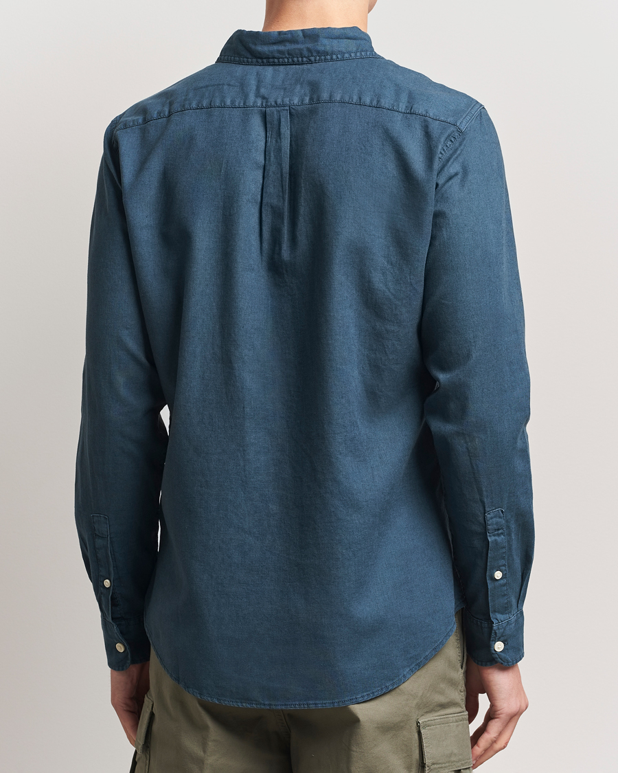 Herre | Skjorter | Dockers | Slim Linen/Cotton Shirt Stratified Sea