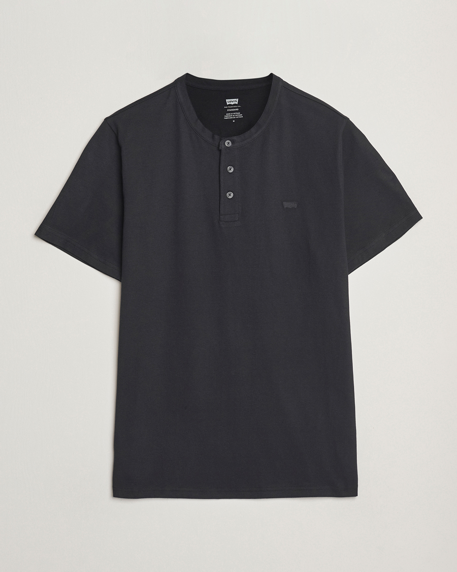 Herre | T-Shirts | Levi's | Short Sleeve Henley Mineral Black