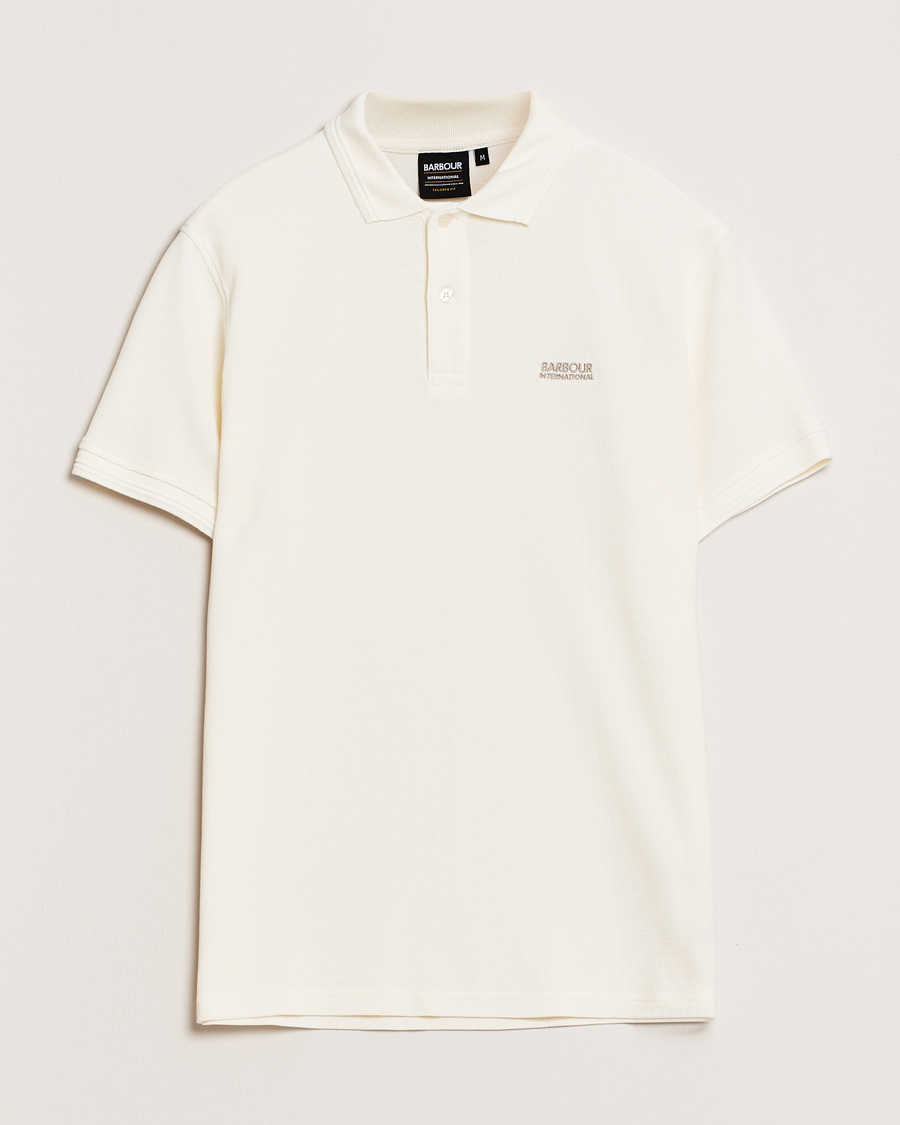 Herre | Polotrøjer | Barbour International | Charlie Textured Polo Whisper White