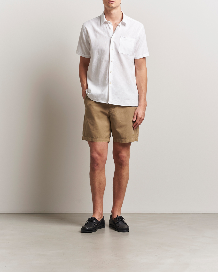 Herre | Shorts | Barbour Lifestyle | Washed Oxford Relaxed Shorts Washed Stone
