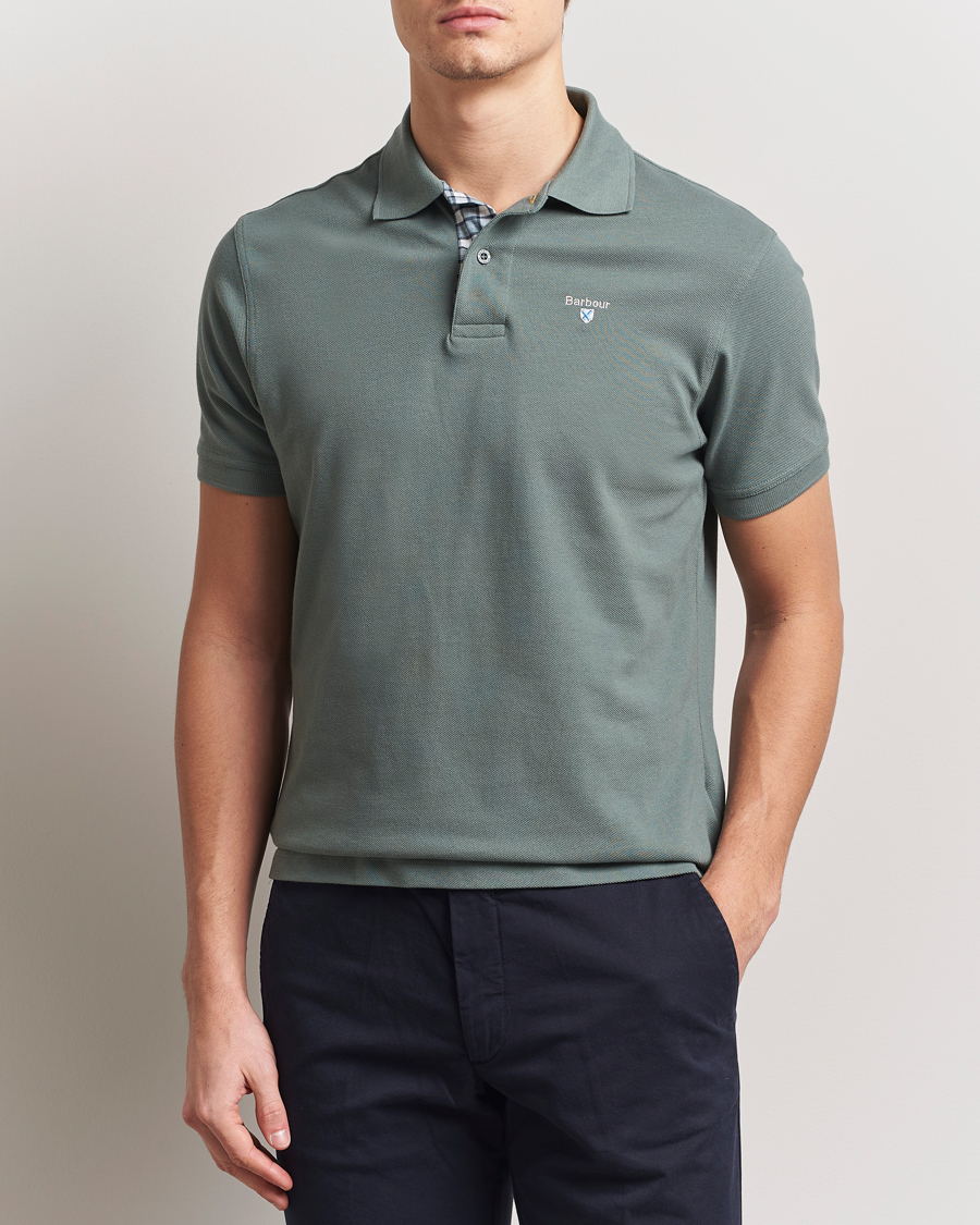 Herre | Polotrøjer | Barbour Lifestyle | Tartan Pique Polo Vintage Teal