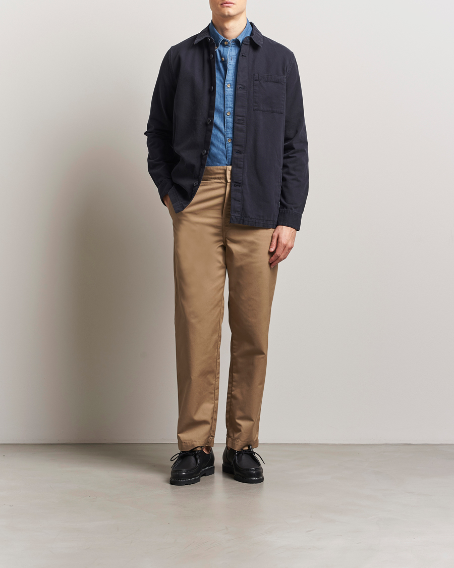 Herre | Skjorter | Barbour Lifestyle | Washed Cotton Overshirt Navy