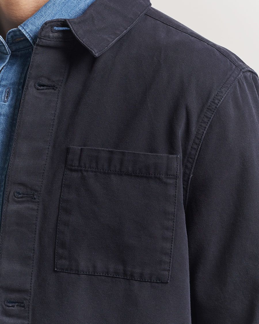 Herre | Skjorter | Barbour Lifestyle | Washed Cotton Overshirt Navy
