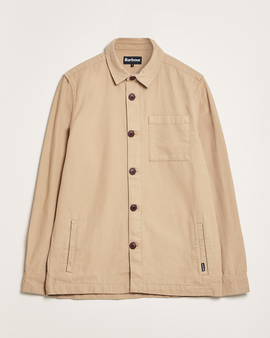 Herre | Skjorter | Barbour Lifestyle | Washed Cotton Overshirt Washed Stone