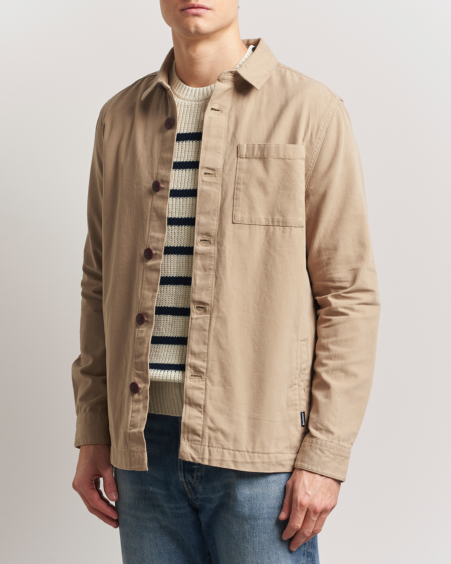 Herre | Skjorter | Barbour Lifestyle | Washed Cotton Overshirt Washed Stone