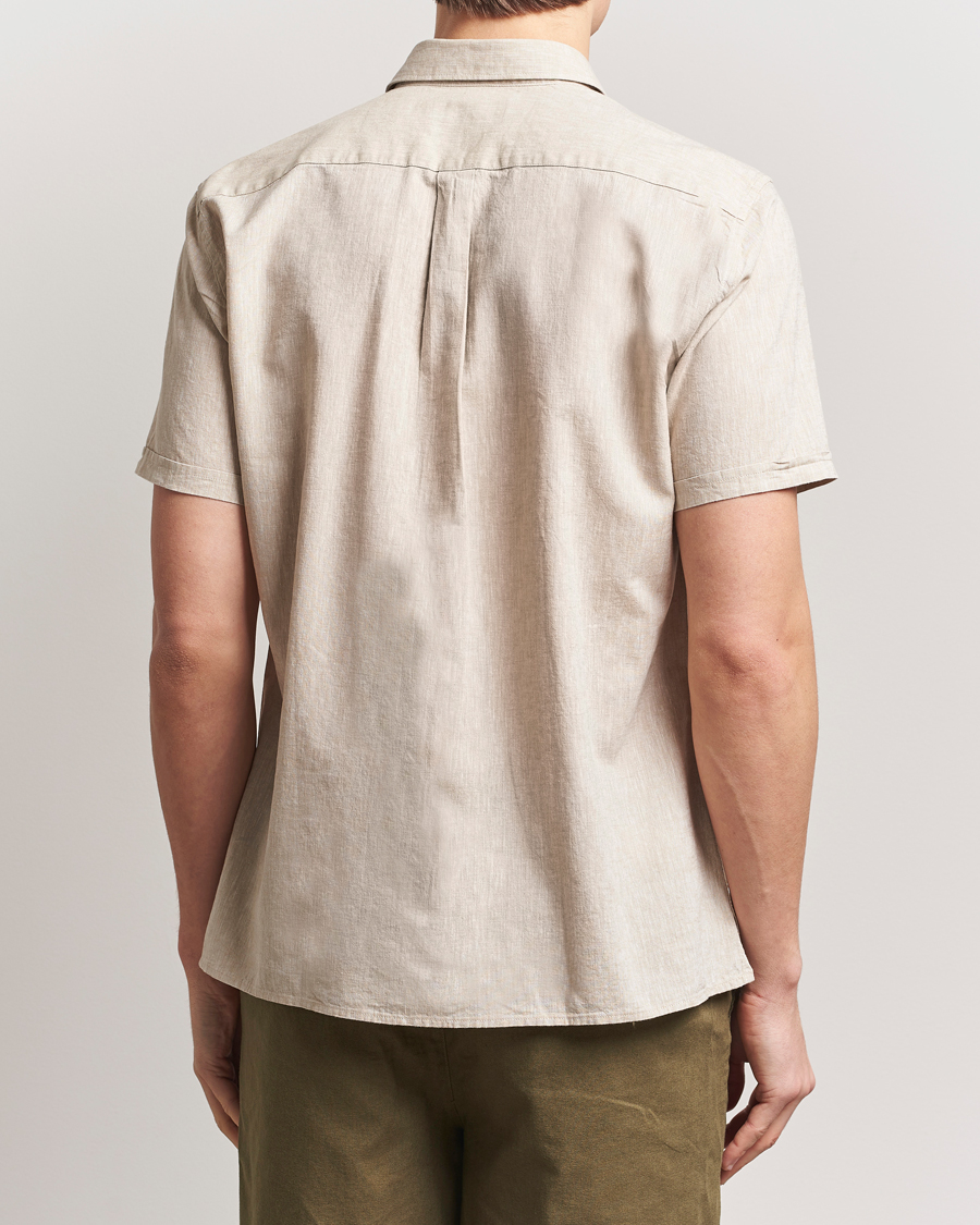 Herre | Skjorter | Barbour Lifestyle | Nelson Short Sleeve Linen/Cotton Shirt Stone