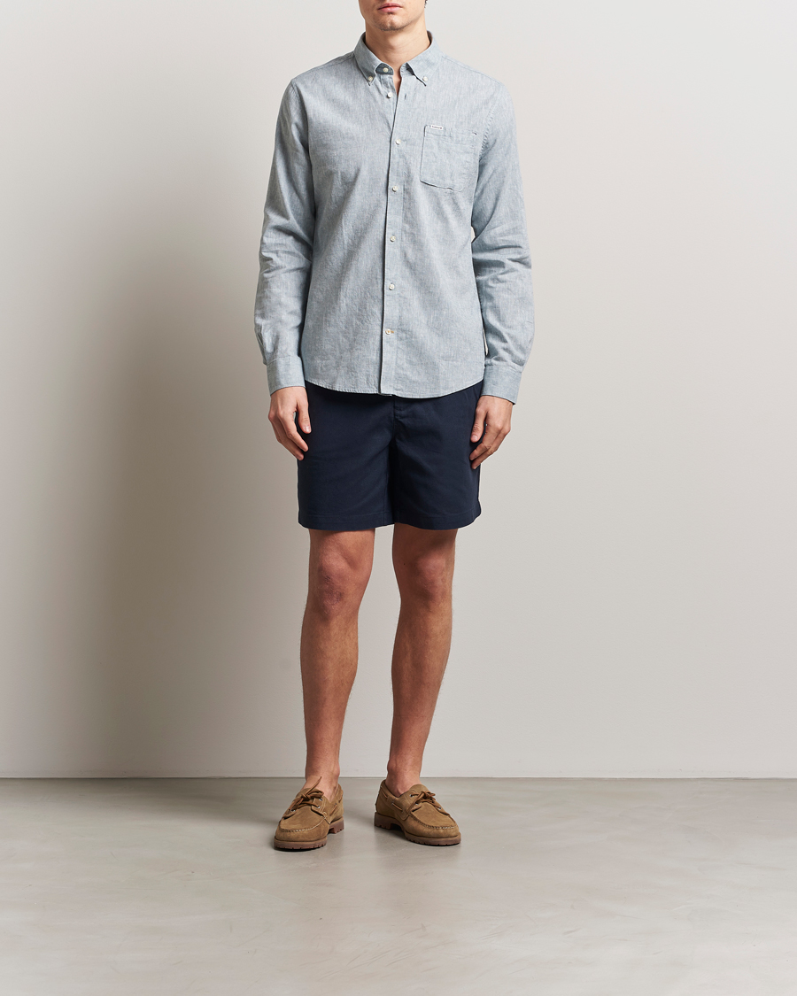 Herre | Skjorter | Barbour Lifestyle | Nelson Linen/Cotton Shirt Lead