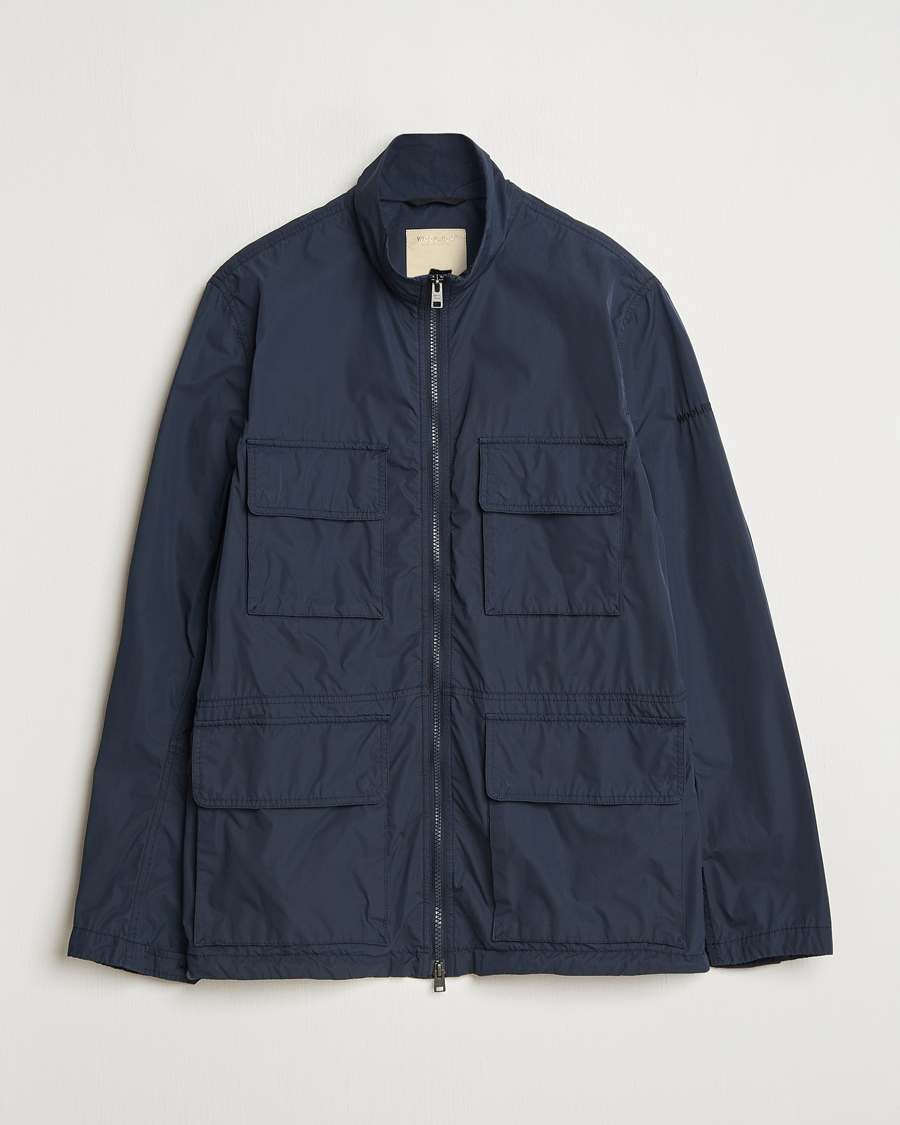 Herre | Jakker | Woolrich | Urban Field Jacket Melton Blue