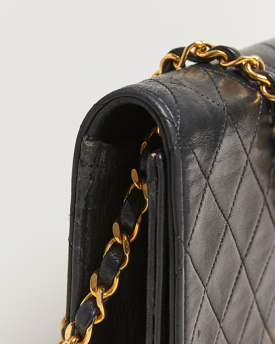 Herre | Chanel Pre-Owned Single Full Flap Chain Shoulder Bag Black | Chanel Pre-Owned | Single Full Flap Chain Shoulder Bag Black