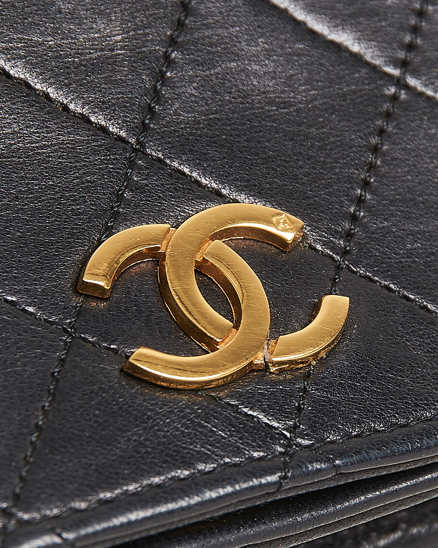 Herre | Chanel Pre-Owned Single Full Flap Chain Shoulder Bag Black | Chanel Pre-Owned | Single Full Flap Chain Shoulder Bag Black