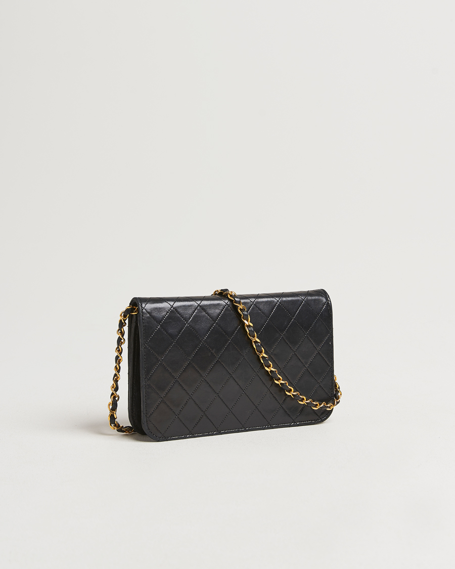 Herre | Chanel Pre-Owned Single Full Flap Chain Shoulder Bag Black | Chanel Pre-Owned | Single Full Flap Chain Shoulder Bag Black