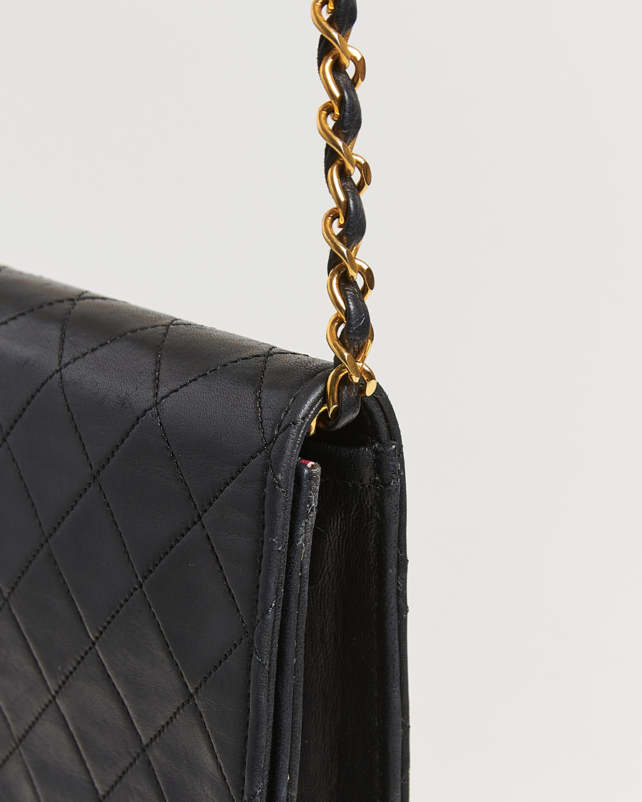 Herre | Chanel Pre-Owned Single Full Flap Chain Shoulder Bag Black | Chanel Pre-Owned | Single Full Flap Chain Shoulder Bag Black