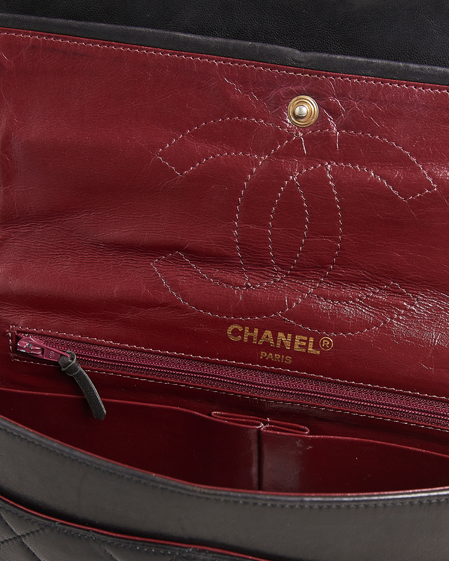 Herre | Chanel Pre-Owned Matelassé Medium Double Flap Bag Black | Chanel Pre-Owned | Matelassé Medium Double Flap Bag Black