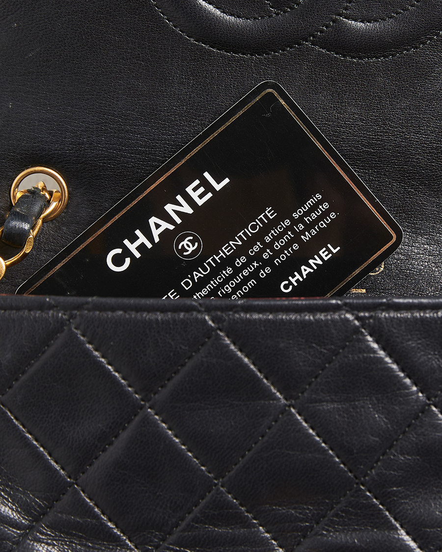 Herre | Chanel Pre-Owned Mini Single Full Flap Bag Black Lambskin | Chanel Pre-Owned | Mini Single Full Flap Bag Black Lambskin