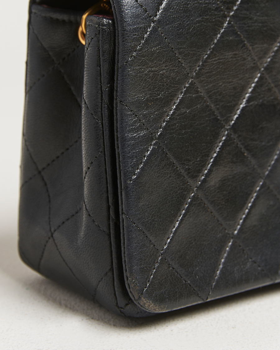 Herre | Chanel Pre-Owned Mini Single Full Flap Bag Black Lambskin | Chanel Pre-Owned | Mini Single Full Flap Bag Black Lambskin