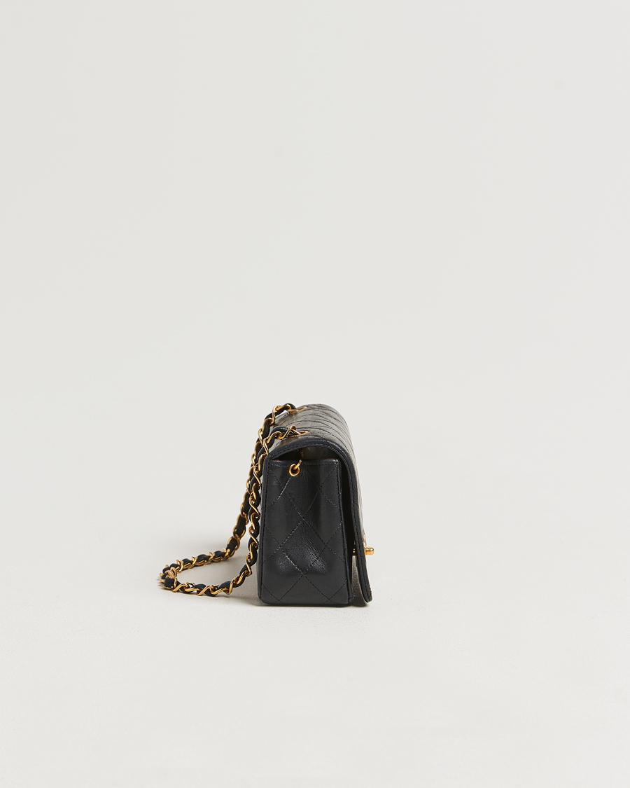 Herre | Chanel Pre-Owned Mini Single Full Flap Bag Black Lambskin | Chanel Pre-Owned | Mini Single Full Flap Bag Black Lambskin