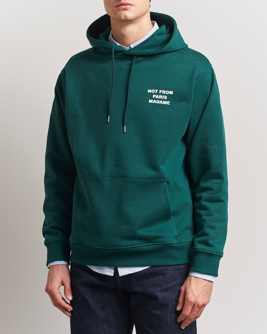 Herre | Trøjer | Drôle de Monsieur | Slogan Hoodie Dark Green