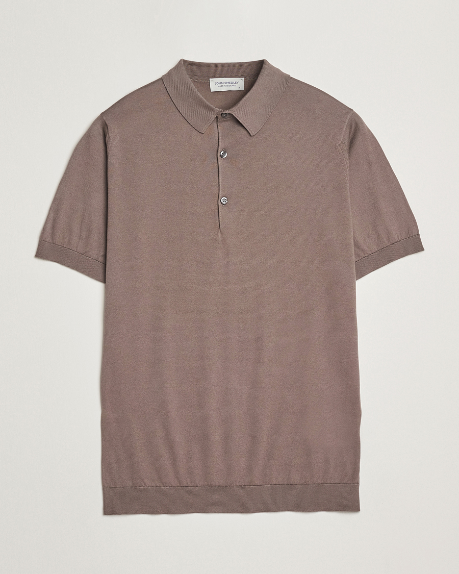 Herre | Polotrøjer | John Smedley | Adrian Slim Fit Sea Island Polo Beige Musk