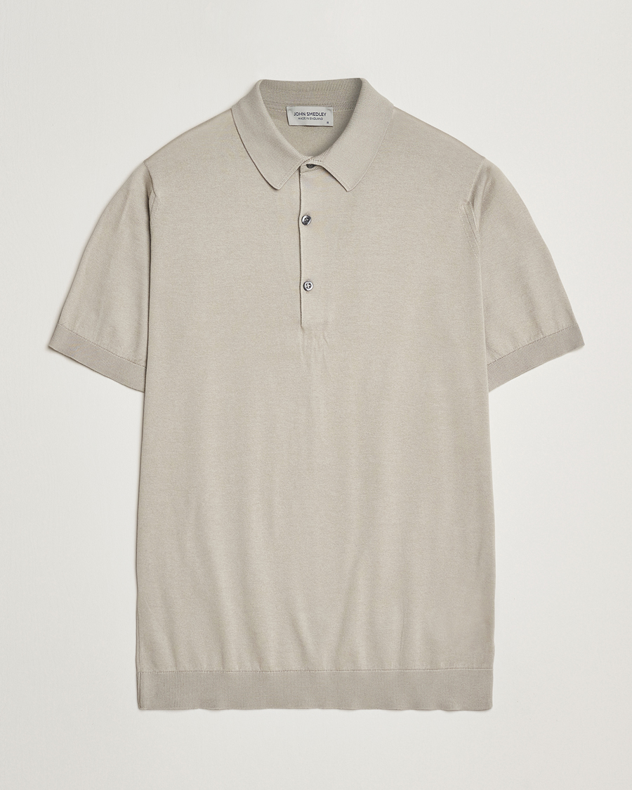 Herre | Polotrøjer | John Smedley | Adrian Slim Fit Sea Island Polo Parchment