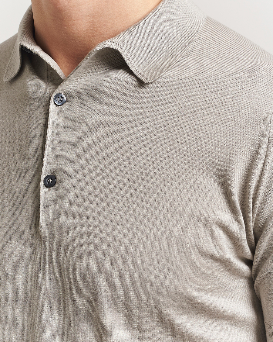 Herre | Polotrøjer | John Smedley | Adrian Slim Fit Sea Island Polo Parchment