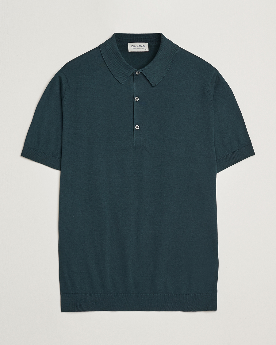 Herre | Polotrøjer | John Smedley | Adrian Slim Fit Sea Island Polo Rain Forest