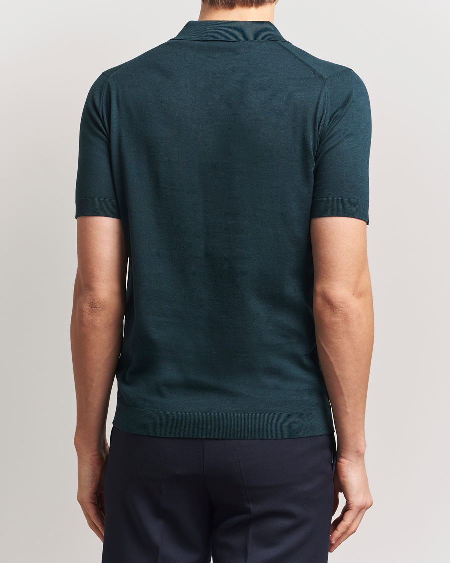 Herre | Polotrøjer | John Smedley | Adrian Slim Fit Sea Island Polo Rain Forest