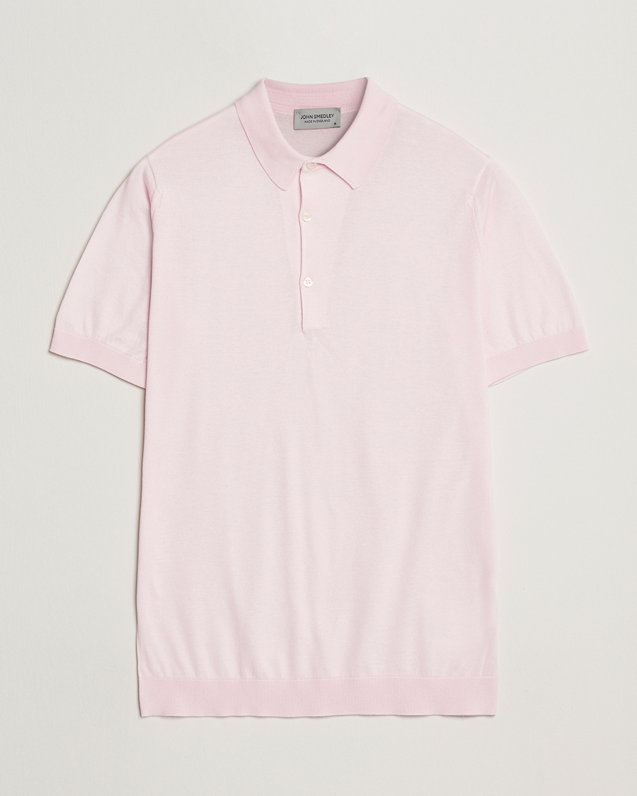 Herre | Polotrøjer | John Smedley | Adrian Slim Fit Sea Island Polo Soft Pink