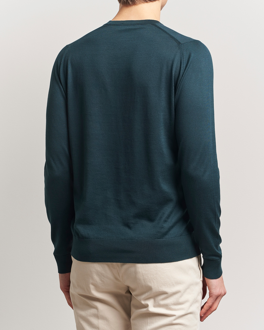 Herre | Trøjer | John Smedley | Rowland Sea Island Crew Neck Pullover Rain Forest