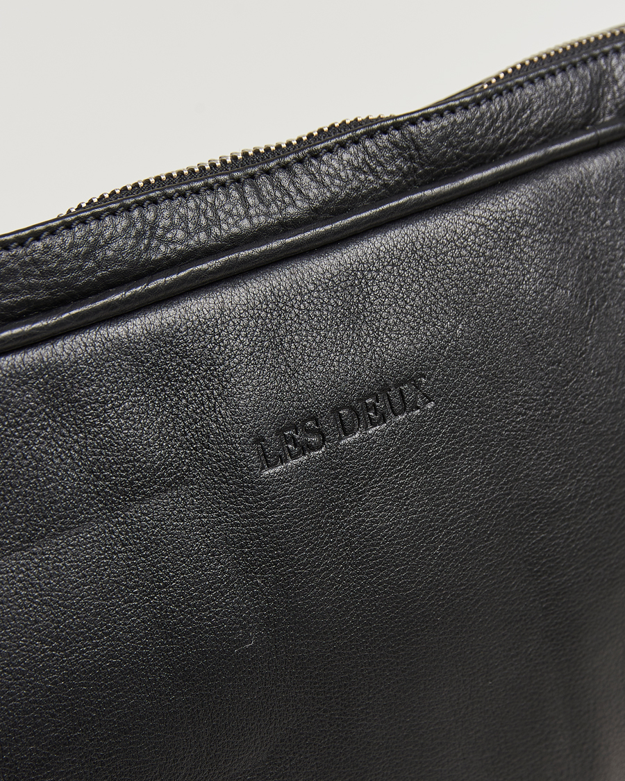 Herre | Tasker | LES DEUX | Leather Laptop Sleeve Black