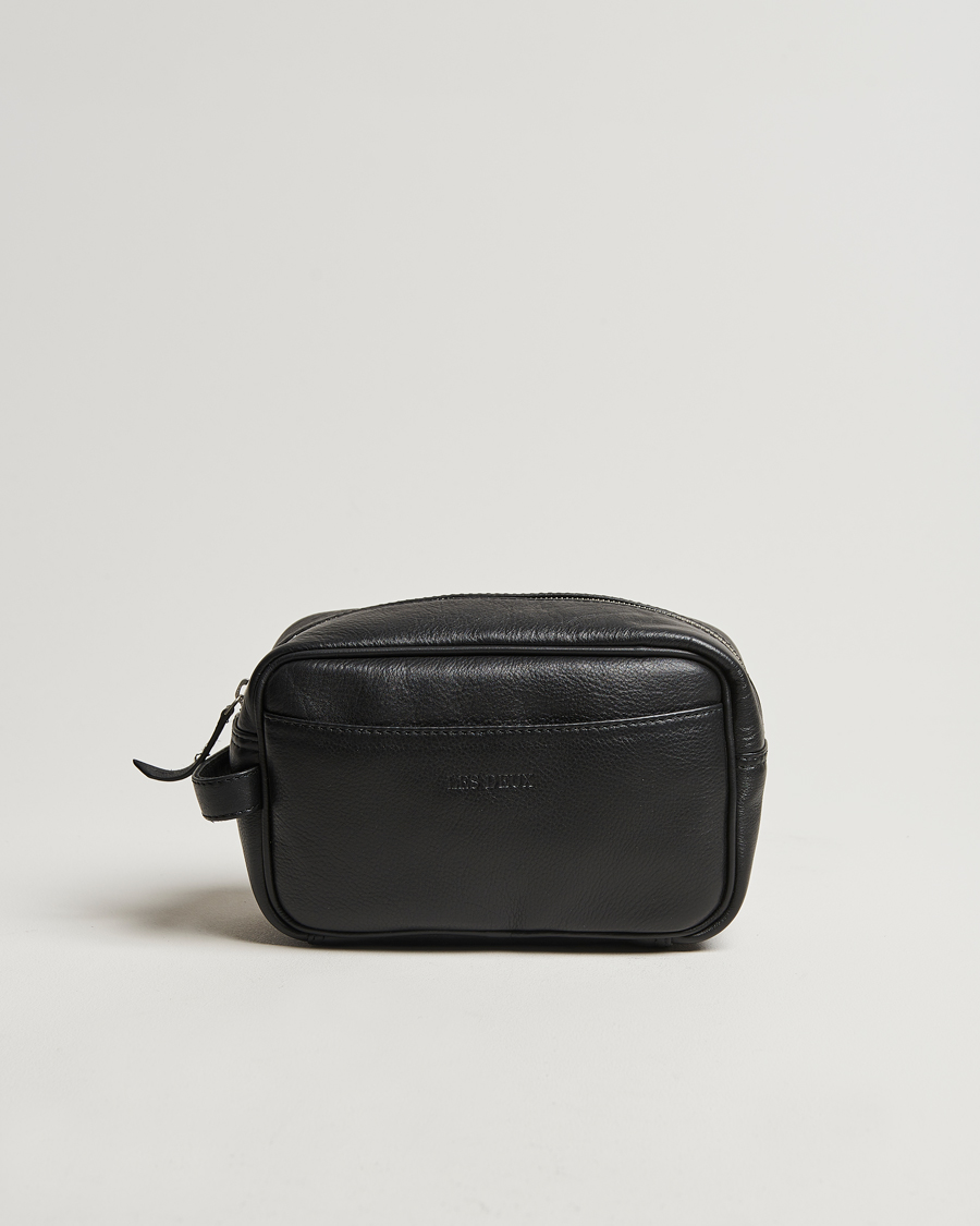 Herre | Tasker | LES DEUX | Leather Washbag Black