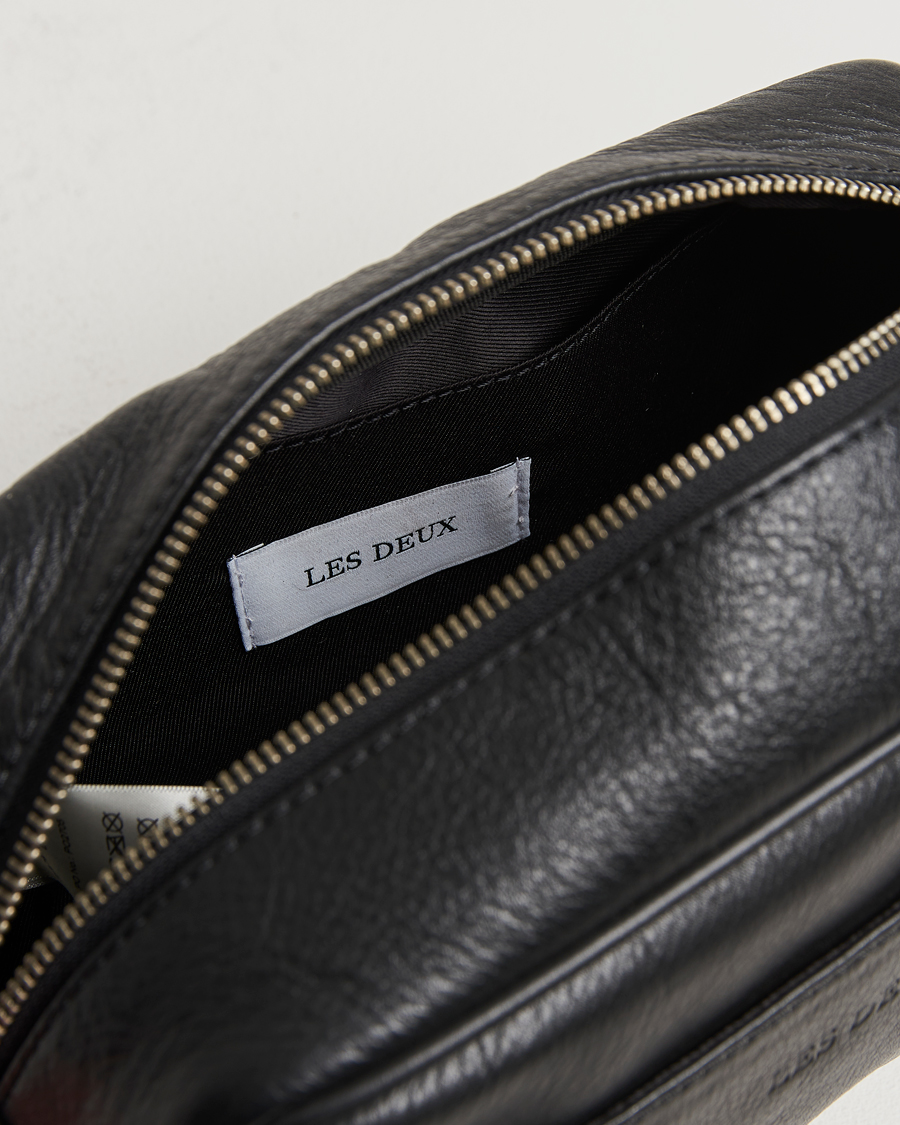 Herre | Tasker | LES DEUX | Leather Washbag Black