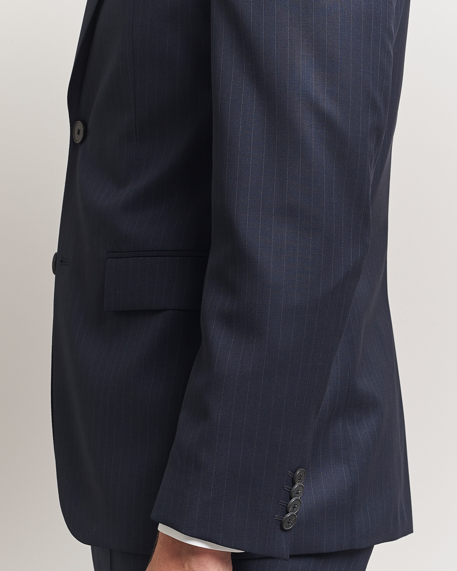 Herre | Jakkesæt | BOSS BLACK | Houston Wool Pinstriped Suit Dark Blue