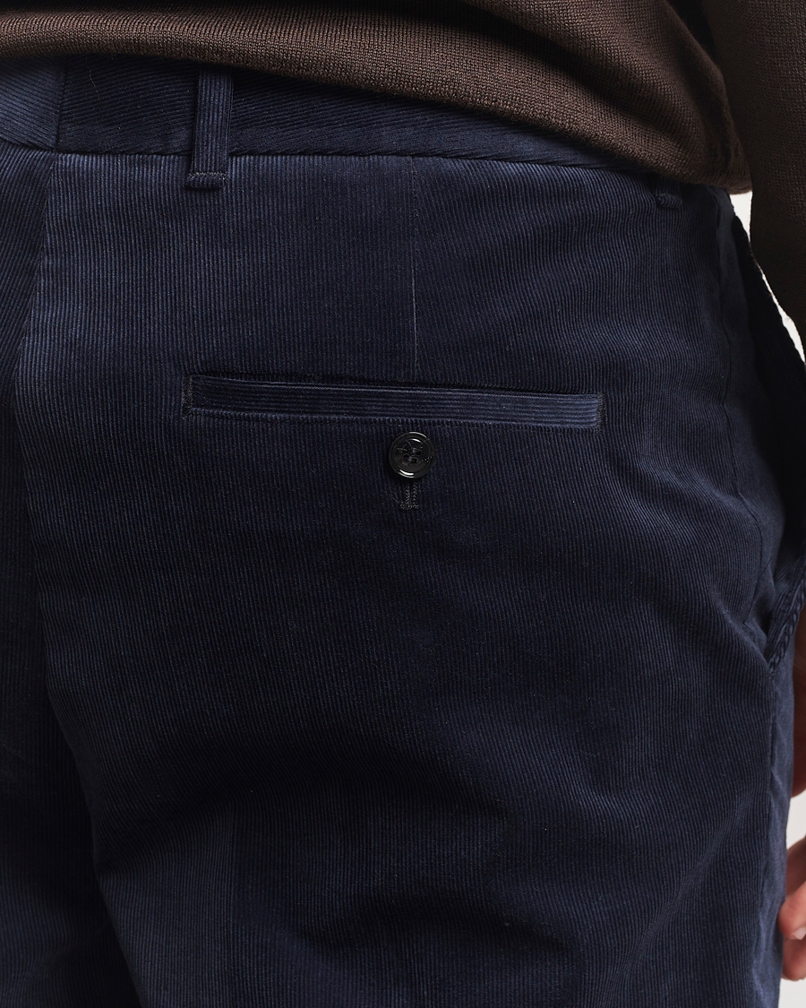 Herre | Bukser | BOSS BLACK | Perin Spring Cord Trousers Dark Blue