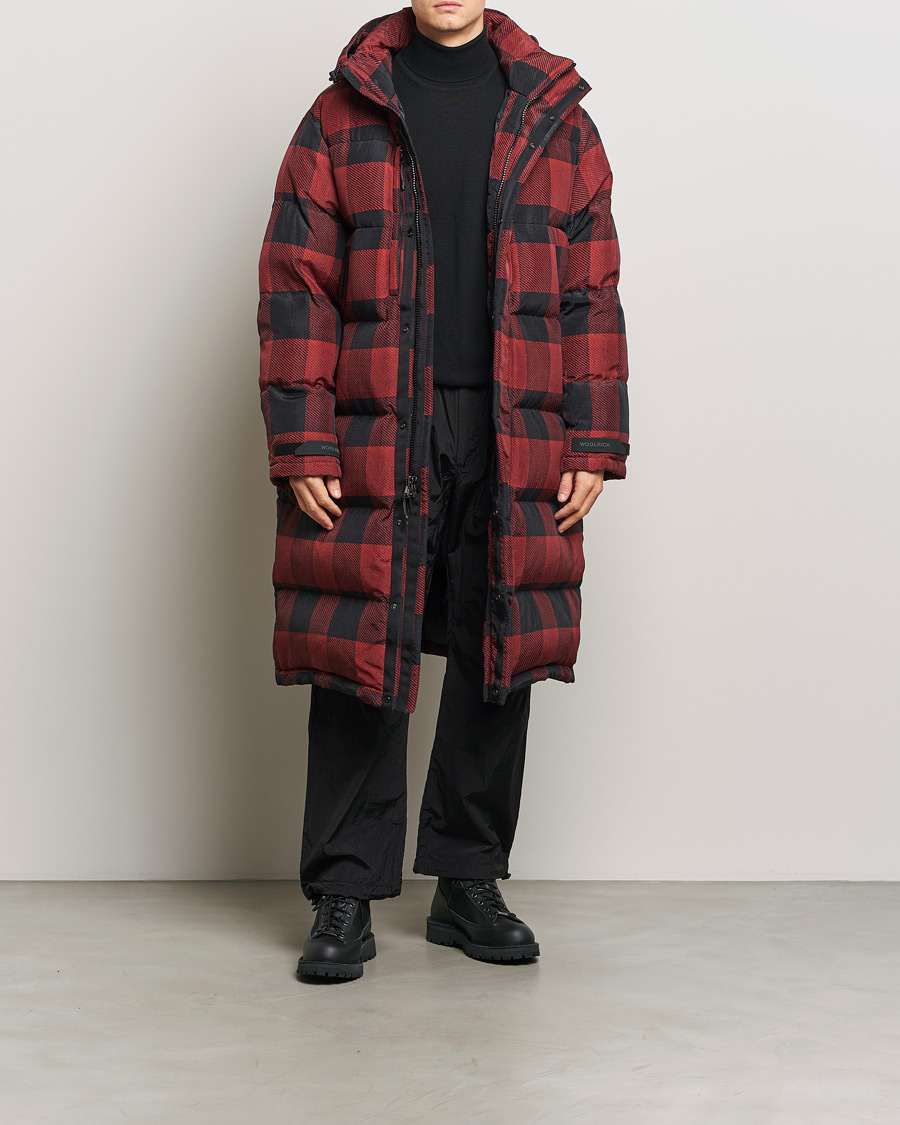 Herre | Jakker | Woolrich | Quilted Check Parka by Todd Snyder Red/Black
