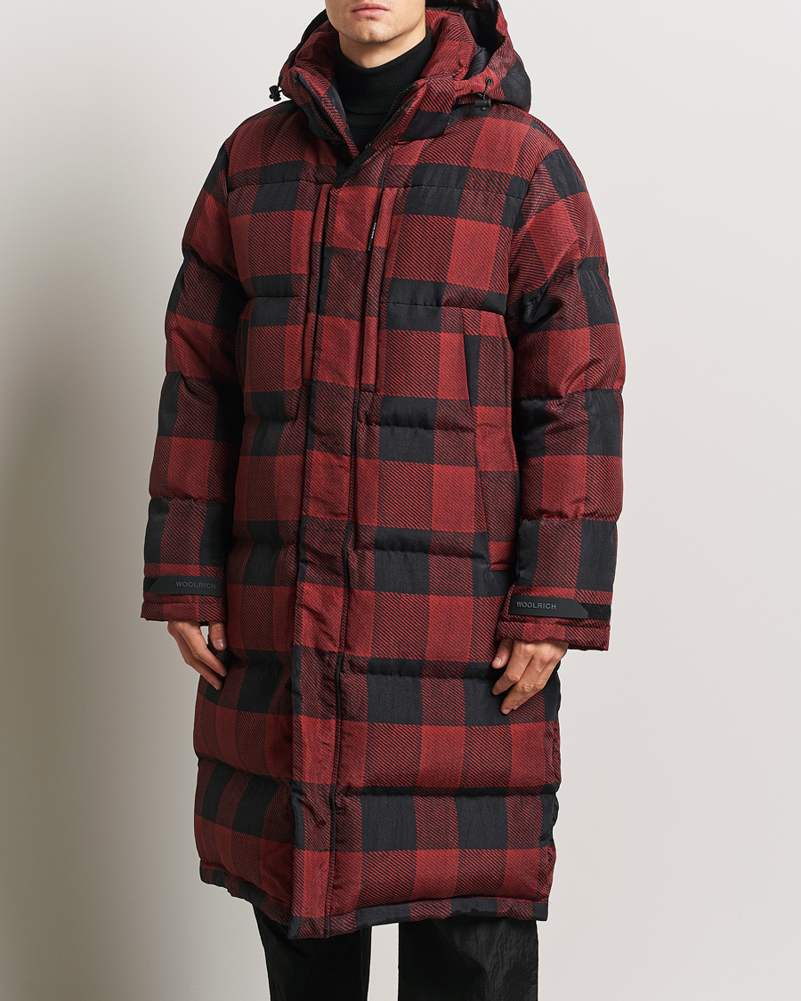 Herre | Jakker | Woolrich | Quilted Check Parka by Todd Snyder Red/Black