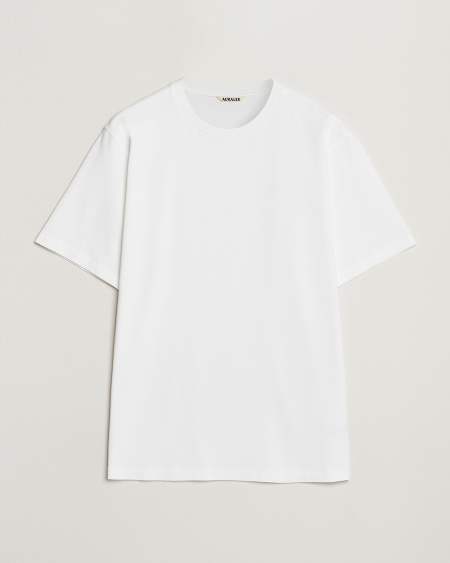 Herre | T-Shirts | Auralee | Luster Plating T-Shirt White