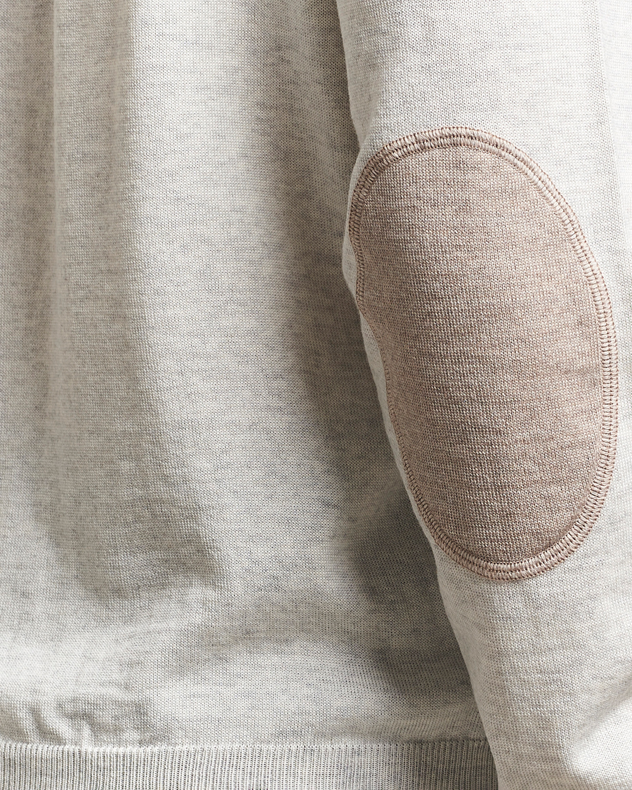 Herre | Trøjer | Stenströms | Merino Patch Crew Neck Grey